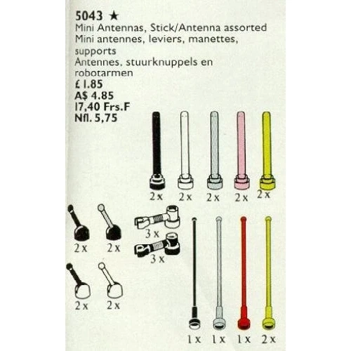 LEGO® Service Packs Mini Antennas, Control Sticks and Antennas 5043 (1/1) LEGO® Service Packs Mini Antennas, Control Sticks and Antennas 5043 (1/1)