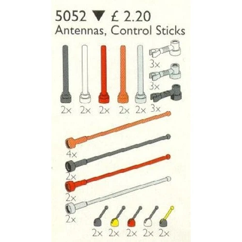 LEGO® Service Packs Antennas and Control Sticks 5052 (1/1) LEGO® Service Packs Antennas and Control Sticks 5052 (1/1)
