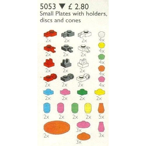 LEGO® Service Packs Small Plates with Tool Holders, Disks and Cones (Transparent Bricks) 5053 (1/1) LEGO® Service Packs Small Plates with Tool Holders, Disks and Cones (Transparent Bricks) 5053 (1/1)