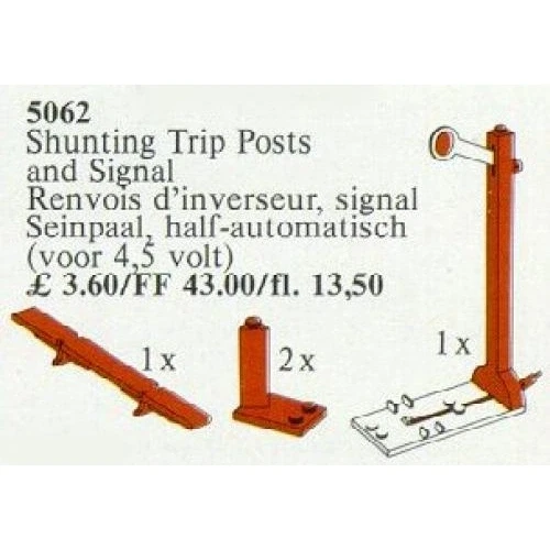 LEGO® Service Packs Shunting Trip Posts and Signal 4.5V 5062 (1/1) LEGO® Service Packs Shunting Trip Posts and Signal 4.5V 5062 (1/1)