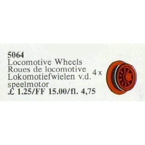 LEGO® Service Packs Locomotive Wheels for Battery Train 5064 (1/1) LEGO® Service Packs Locomotive Wheels for Battery Train 5064 (1/1)