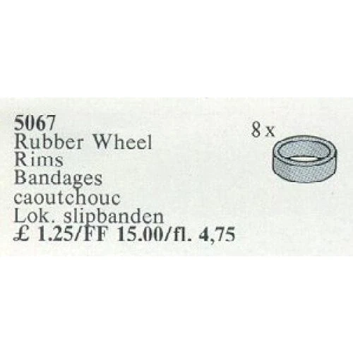 LEGO® Service Packs Rubber Wheel Rims 5067 (1/1) LEGO® Service Packs Rubber Wheel Rims 5067 (1/1)