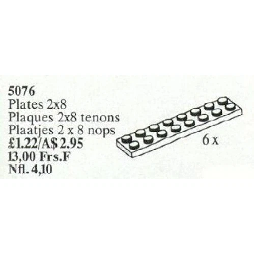LEGO® Service Packs Plates 2 x 8 White 5076 (1/1) LEGO® Service Packs Plates 2 x 8 White 5076 (1/1)