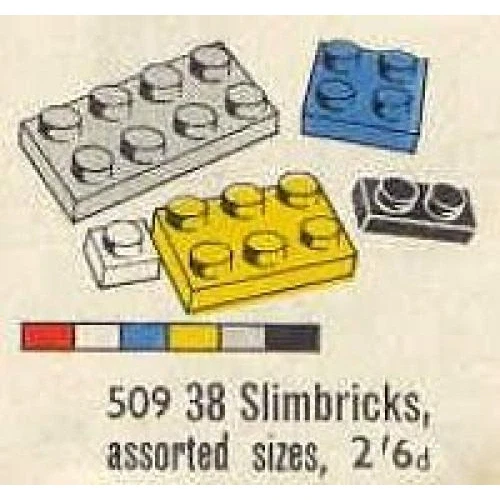 LEGO® System 38 Slimbricks Assorted Sizes 509 (1/1) LEGO® System 38 Slimbricks Assorted Sizes 509 (1/1)