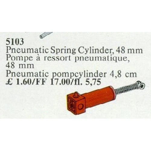 LEGO® Service Packs Pneumatic Spring Cylinder 48 mm Red 5103 (1/1) LEGO® Service Packs Pneumatic Spring Cylinder 48 mm Red 5103 (1/1)