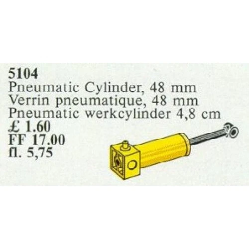 LEGO® Service Packs Pneumatic Piston Cylinder 48 mm Yellow 5104 (1/1) LEGO® Service Packs Pneumatic Piston Cylinder 48 mm Yellow 5104 (1/1)