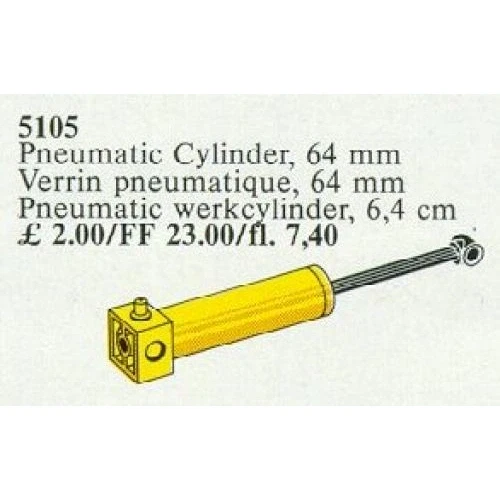 LEGO® Service Packs Pneumatic Piston Cylinder 64 mm Yellow 5105 (1/1) LEGO® Service Packs Pneumatic Piston Cylinder 64 mm Yellow 5105 (1/1)