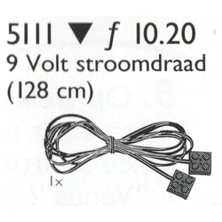 Plates 2 x 2 with Wire 128 cm 9V 5111