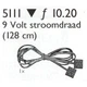 Plates 2 x 2 with Wire 128 cm 9V 5111 thumbnail-0