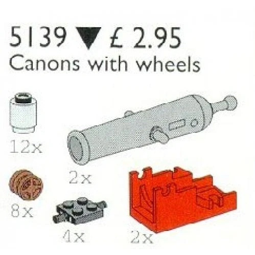 LEGO® Service Packs Pirate Cannon and Wheels 5139 (1/1) LEGO® Service Packs Pirate Cannon and Wheels 5139 (1/1)