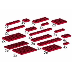 Plates Assorted Red 5147