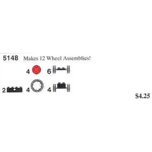 LEGO® Service Packs Wheels and Tyres 5148 (1/1) LEGO® Service Packs Wheels and Tyres 5148 (1/1)