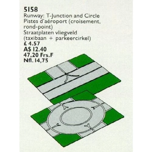 LEGO® Service Packs Runway T-Junction and Circle Base Plates 5158 (1/1) LEGO® Service Packs Runway T-Junction and Circle Base Plates 5158 (1/1)