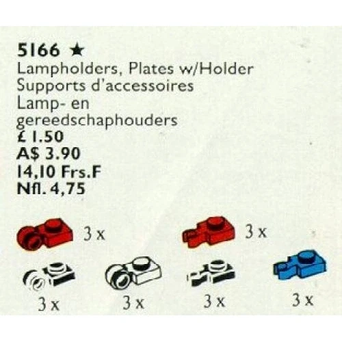 LEGO® Service Packs Lamp Holders, Tool Holder Plates 5166 (1/1) LEGO® Service Packs Lamp Holders, Tool Holder Plates 5166 (1/1)
