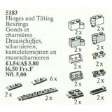 LEGO® Service Packs Hinges and Tilting Bearings 5183 (1/1) LEGO® Service Packs Hinges and Tilting Bearings 5183 (1/1)