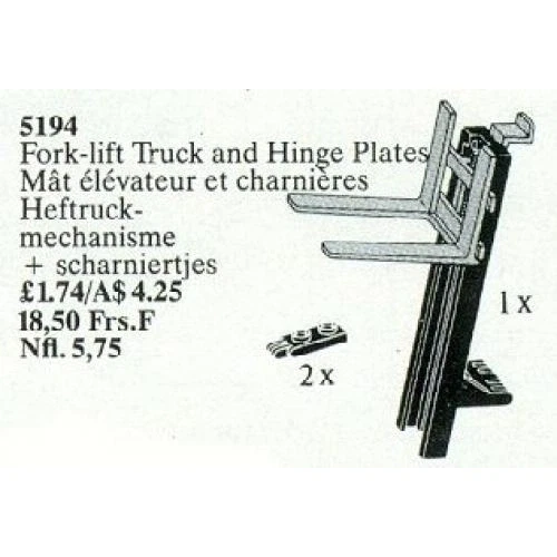 LEGO® Service Packs Forklift Truck and Hinge Plates 5194 (1/1) LEGO® Service Packs Forklift Truck and Hinge Plates 5194 (1/1)