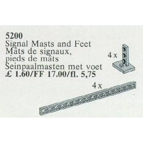 LEGO® Service Packs Signal Masts and Base Supports 5200 (1/1) LEGO® Service Packs Signal Masts and Base Supports 5200 (1/1)