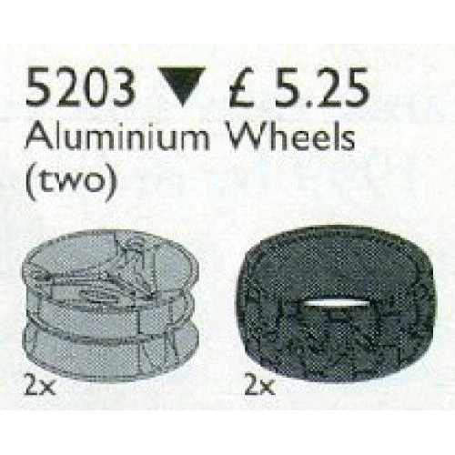 LEGO® Service Packs Alloy Wheels (and Tyres) 5203 (1/1) LEGO® Service Packs Alloy Wheels (and Tyres) 5203 (1/1)