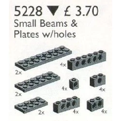 Technic Beams and Plates with Holes, Black 5228