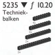 10 Large Technic Beams Black 5235 thumbnail-0