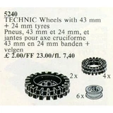 LEGO® Service Packs 6 Wheel Hubs and Tyres 24 mm (4) and 43 mm (2) 5240 (1/1)
