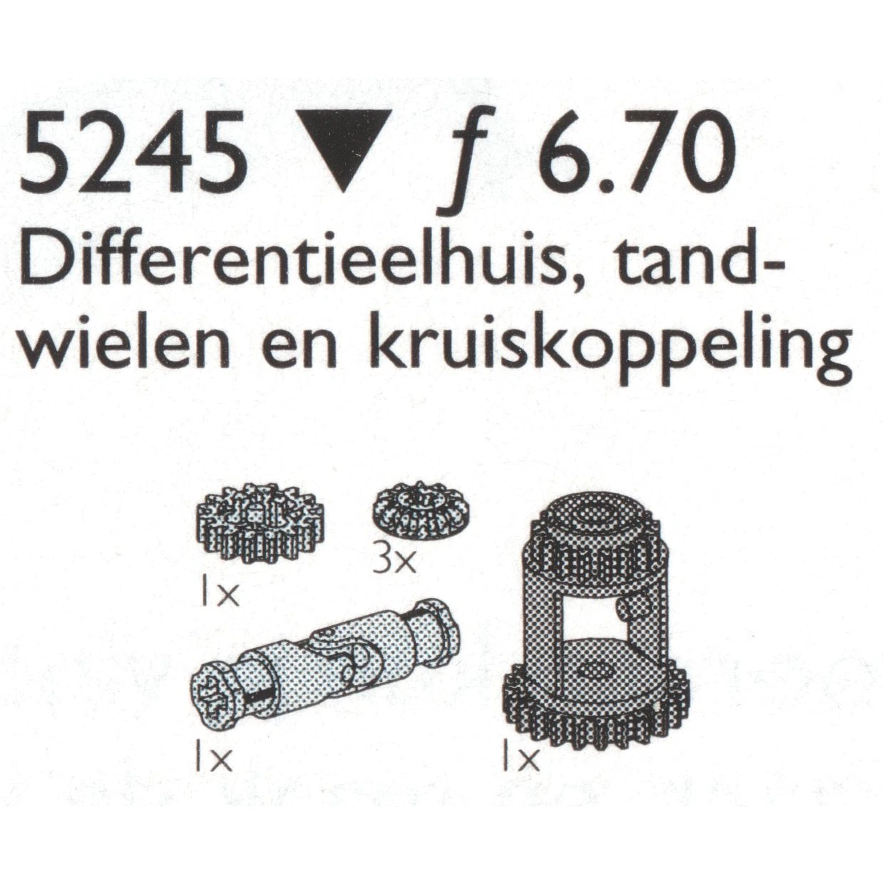 LEGO® Service Packs Universal Joint, Differential Housing and Gear Wheels 5245 (1/1) LEGO® Service Packs Universal Joint, Differential Housing and Gear Wheels 5245 (1/1)