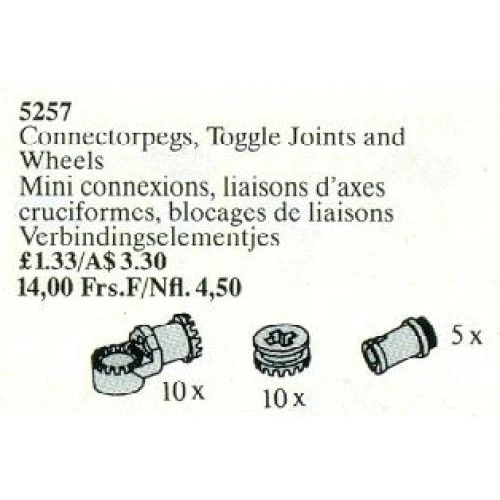 LEGO® Service Packs Connector Pegs, Toggle Joints and Wheels 5257 (1/1) LEGO® Service Packs Connector Pegs, Toggle Joints and Wheels 5257 (1/1)