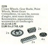 LEGO® Service Packs Crown Wheels, Gear Racks, Point Wheels, Worm Gears 5258 (1/1)
