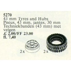 2 Tyres and Hubs 43 mm 5270