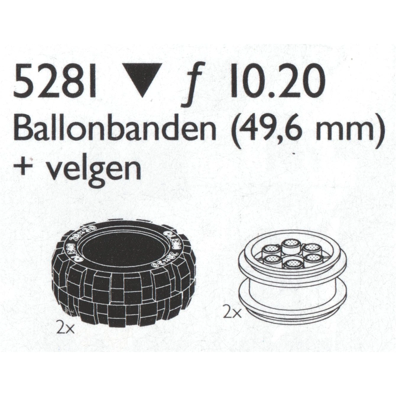 LEGO® Service Packs Balloon Tyres 49.6 mm 5281 (1/1) LEGO® Service Packs Balloon Tyres 49.6 mm 5281 (1/1)