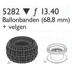 Balloon Tyres 68.8 mm 5282