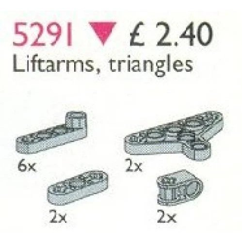 LEGO® Service Packs Lift-Arms, Triangles 5291 (1/1) LEGO® Service Packs Lift-Arms, Triangles 5291 (1/1)