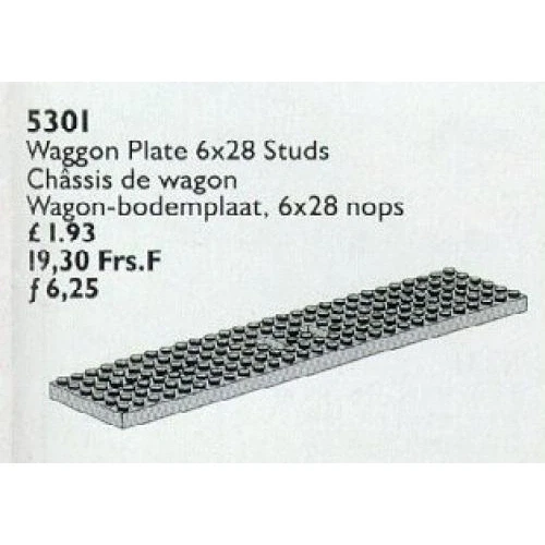 LEGO® Service Packs Wagon / Carriage Plate 6 x 28, Grey 5301 (1/1) LEGO® Service Packs Wagon / Carriage Plate 6 x 28, Grey 5301 (1/1)