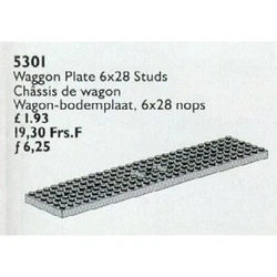 Wagon / Carriage Plate 6 x 28, Grey 5301