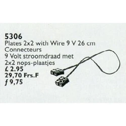 Plates 2 x 2 with Wire, 9V, 26 cm 5306