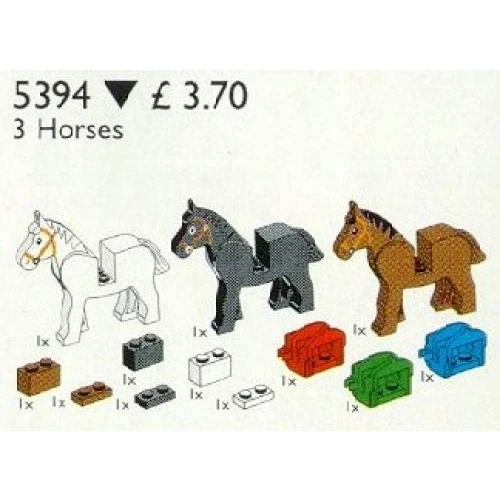 LEGO® Service Packs 3 Horses and Saddles 5394 (1/1) LEGO® Service Packs 3 Horses and Saddles 5394 (1/1)