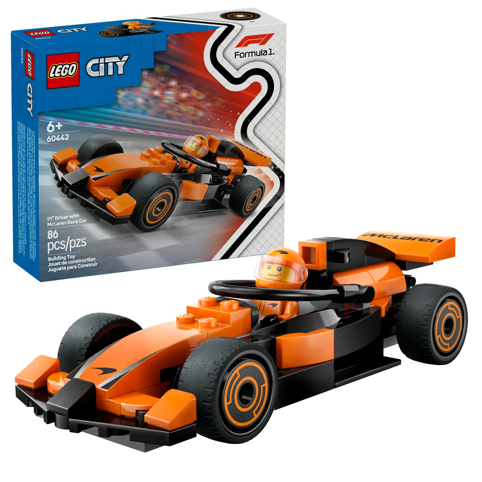 LEGO® City F1 Rennfahrer mit McLaren Rennauto 60442 (1/6) LEGO® City F1 Rennfahrer mit McLaren Rennauto 60442 (1/6)