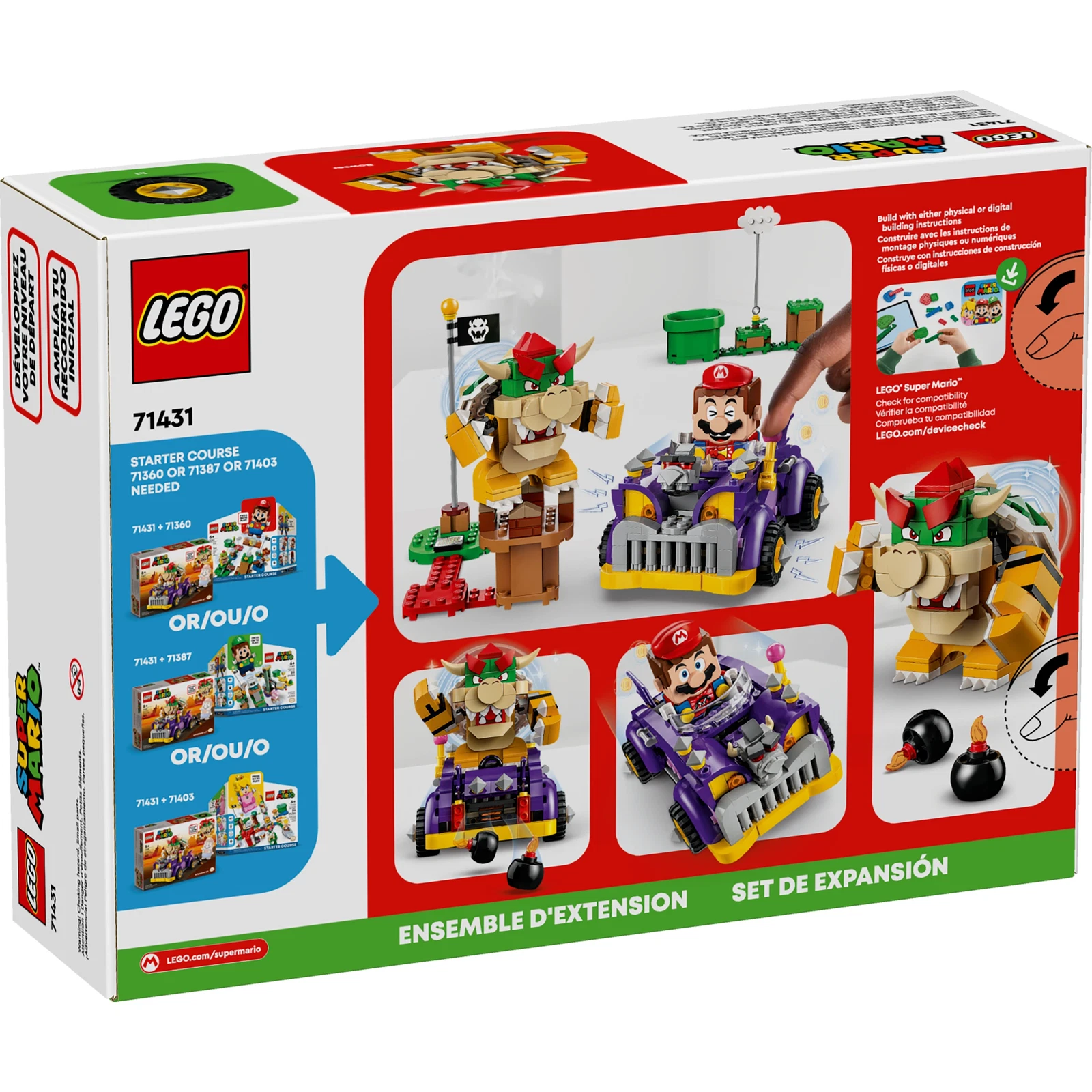 (´❛-❛`) LEGO Super Mario Bowser's Muscle Car Expansion Set 71431
