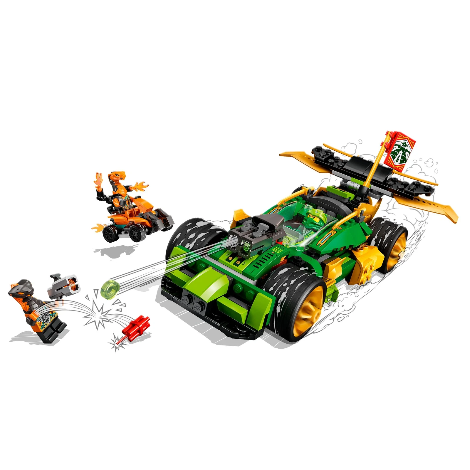 【PSA10】 キハダ SAR 71763 LEGO® NINJAGO® - Lloyd's Race Car EVO - 279 Pieces