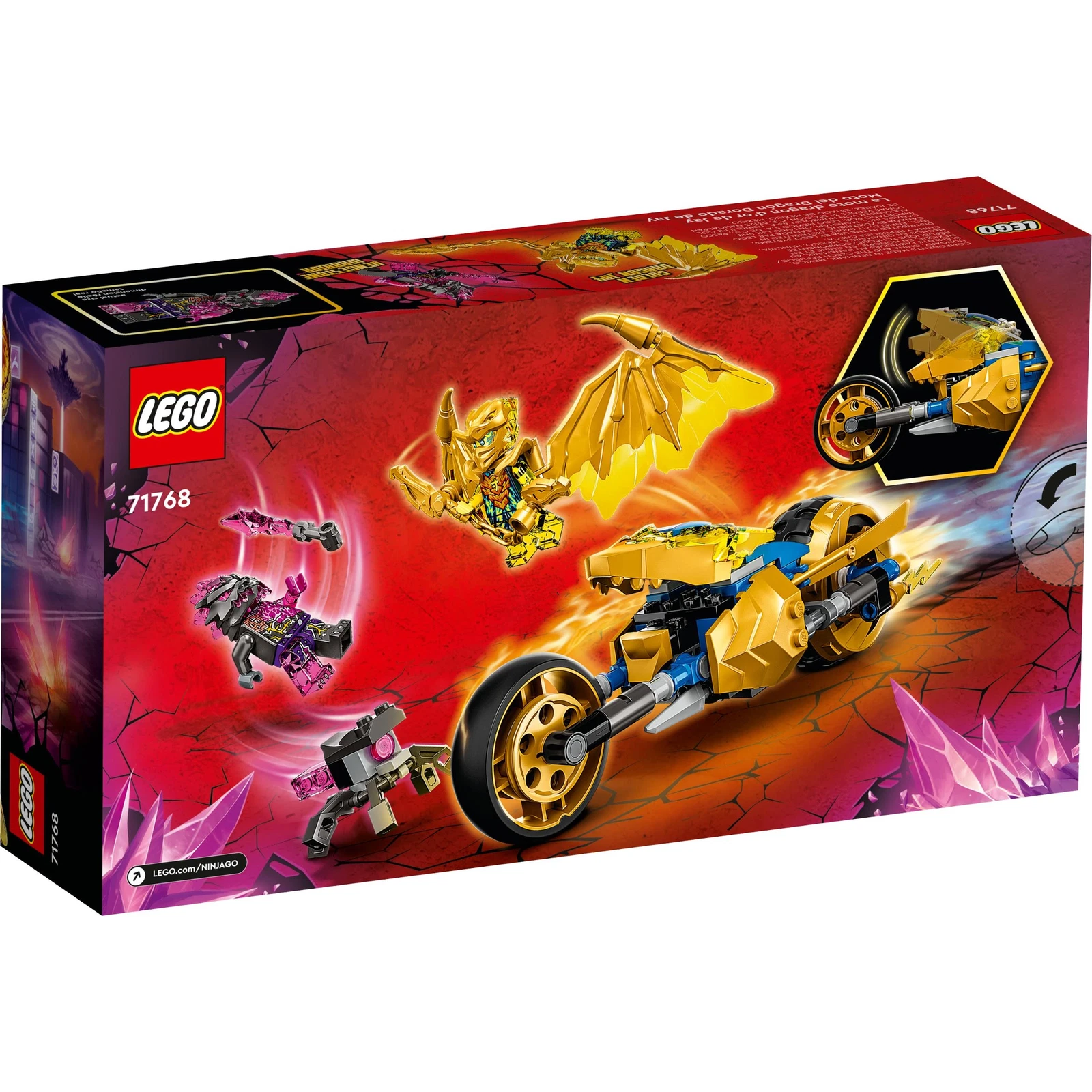 LEGO® 71768 Jay's Golden Dragon Motorbike – market value $32.47