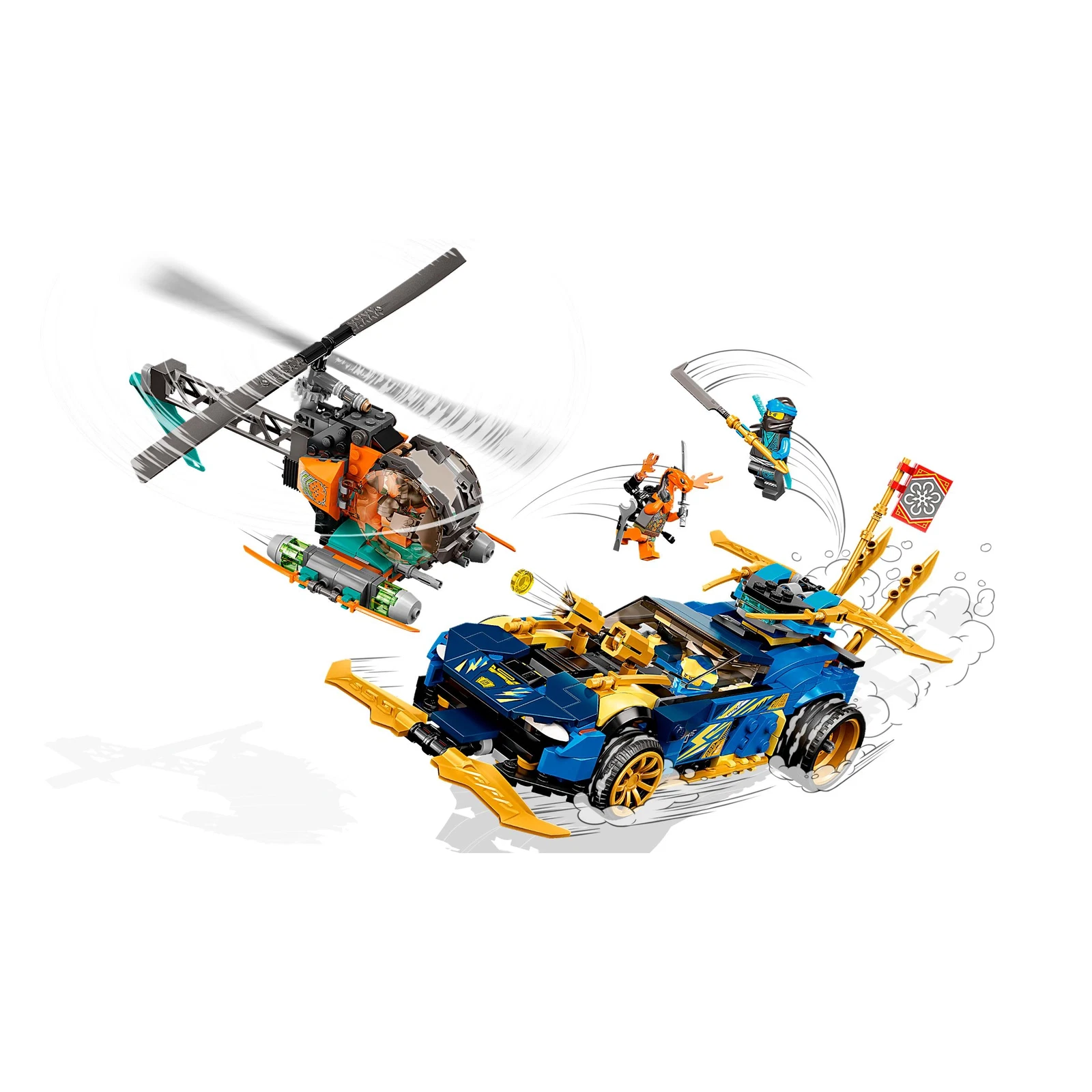 おースロウカラー Amazon.com: LEGO Ninjago Jay and NYA's Race Car EVO 71776 Building