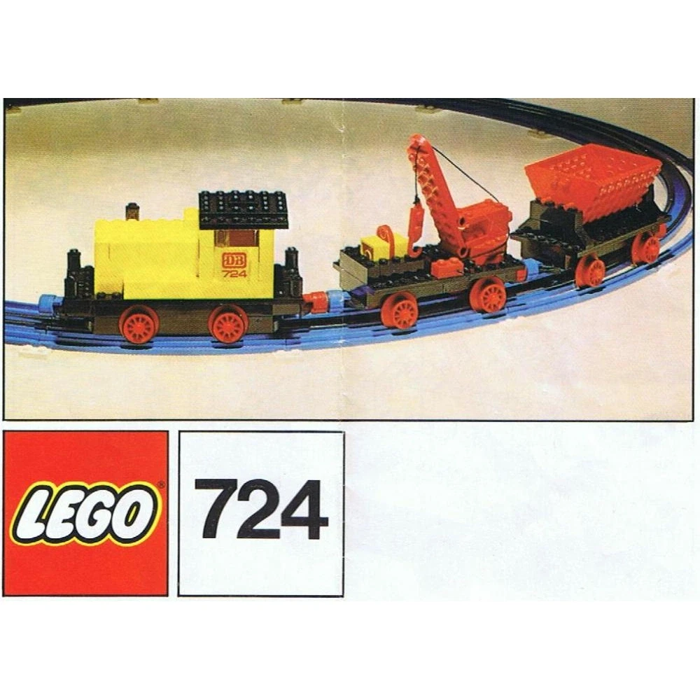 LEGO® Trains Diesel Locomotive with Crane Wagon and Tipper Wagon 724 (1/1) LEGO® Trains Diesel Locomotive with Crane Wagon and Tipper Wagon 724 (1/1)