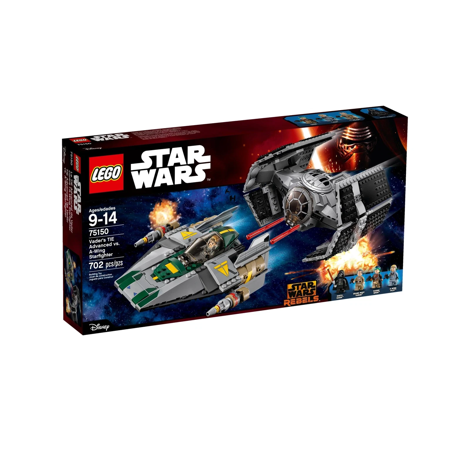 LEGO® Star Wars™ Vader's TIE Advanced vs. A-Wing Starfighter 75150 (1/12) LEGO® Star Wars™ Vader's TIE Advanced vs. A-Wing Starfighter 75150 (1/12)