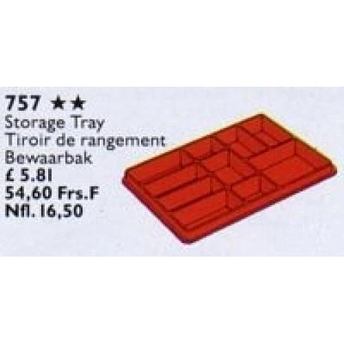 LEGO® Gear Storage Tray Red 757 (1/1) LEGO® Gear Storage Tray Red 757 (1/1)