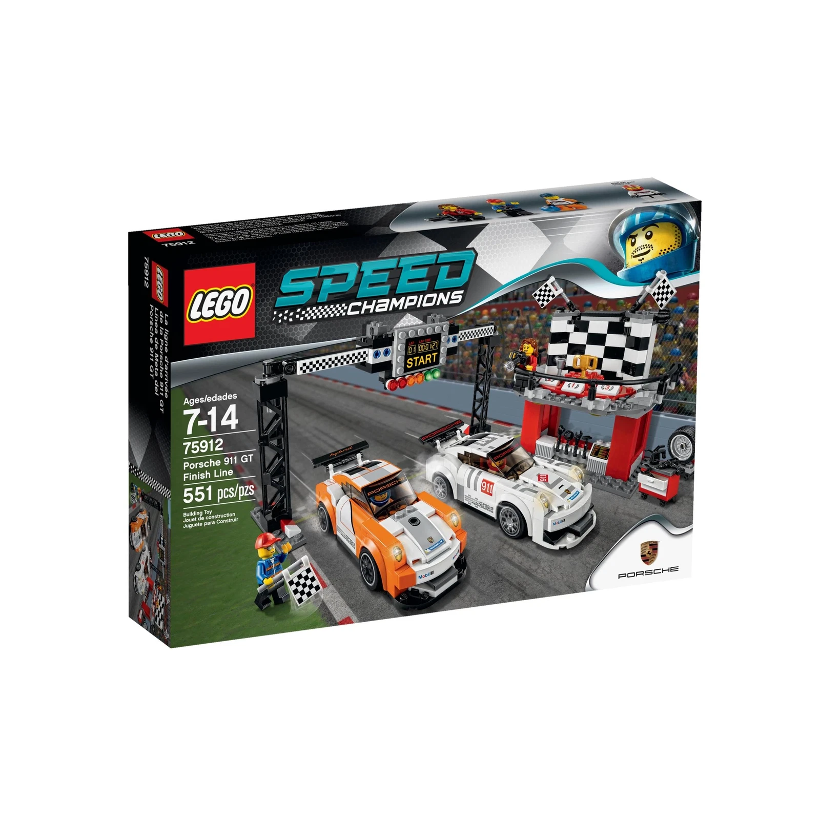 LEGO® Speed Champions La ligne d'arrivée de la Porsche 911 GT 75912 (1/2) LEGO® Speed Champions La ligne d'arrivée de la Porsche 911 GT 75912 (1/2)