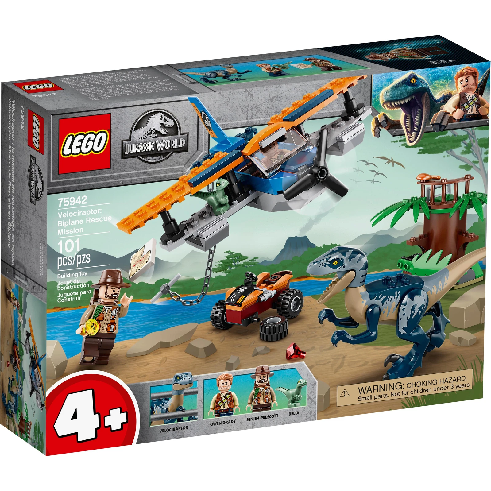 LEGO® Jurassic World™ Velociraptor: Tweedekker reddingsmissie 75942 (1/8) LEGO® Jurassic World™ Velociraptor: Tweedekker reddingsmissie 75942 (1/8)