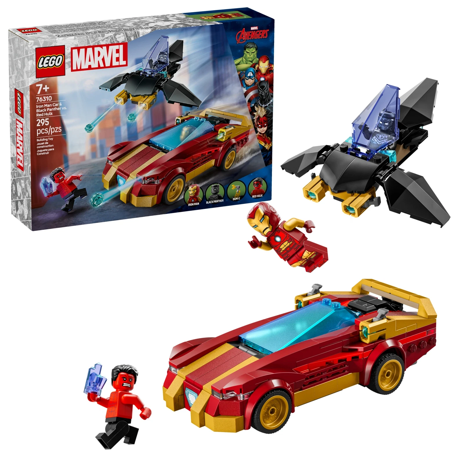 LEGO® Marvel Super Heroes Iron Man Auto und Black Panther vs. Red Hulk 76310 (1/10) LEGO® Marvel Super Heroes Iron Man Auto und Black Panther vs. Red Hulk 76310 (1/10)