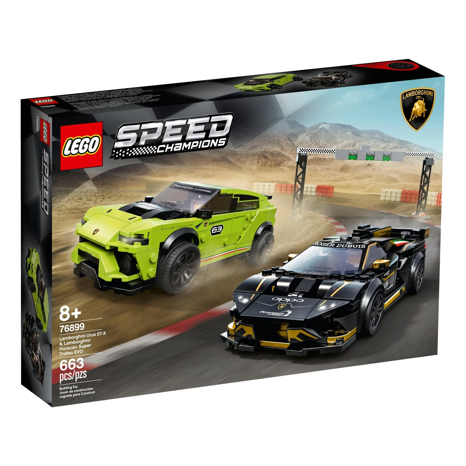 LEGO® Speed Champions Lamborghini Urus ST-X & Lamborghini Huracán Super Trofeo EVO 76899 (1/10) LEGO® Speed Champions Lamborghini Urus ST-X & Lamborghini Huracán Super Trofeo EVO 76899 (1/10)