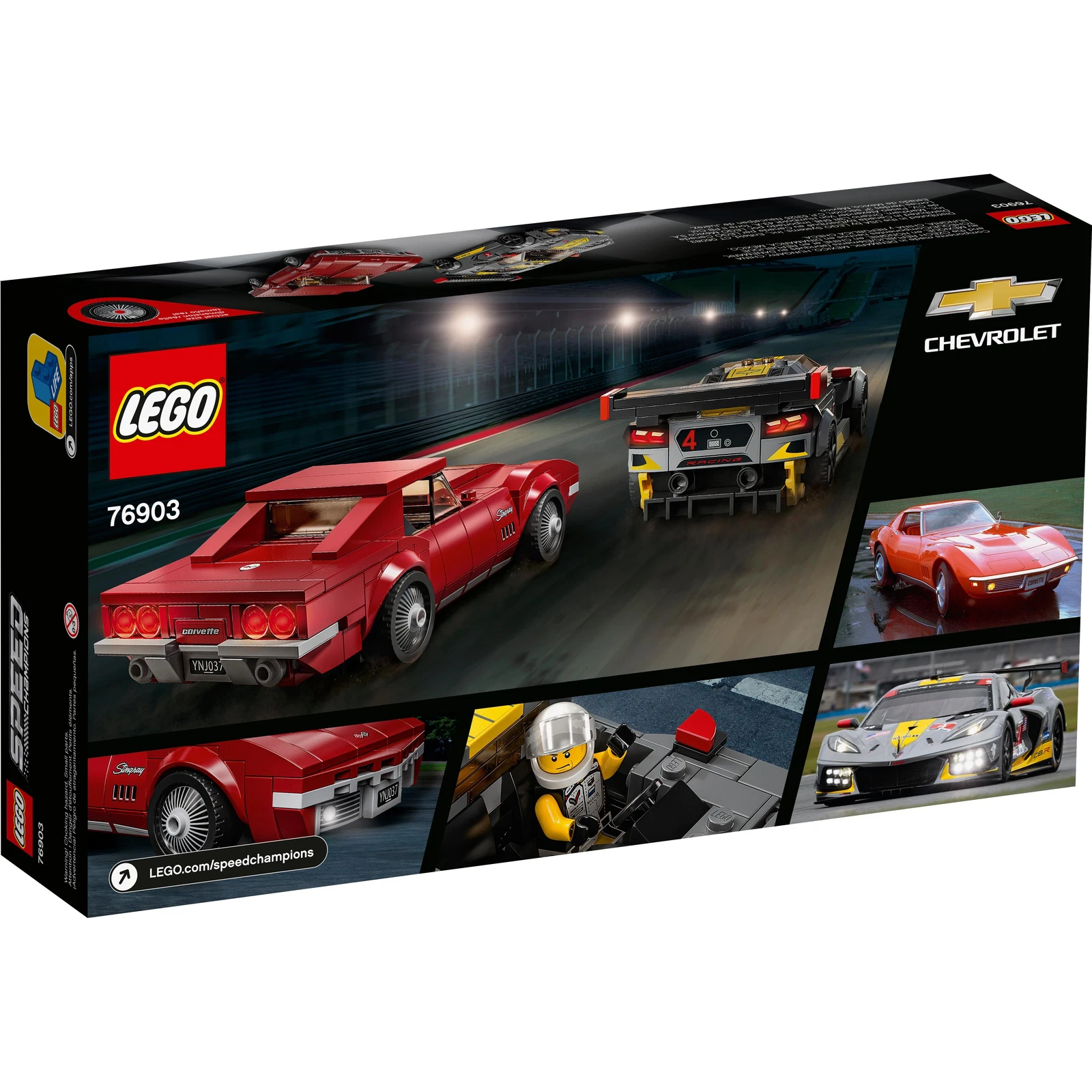 LEGO® Chevrolet Corvette C8.R Race Car and 1968 Chevrolet
