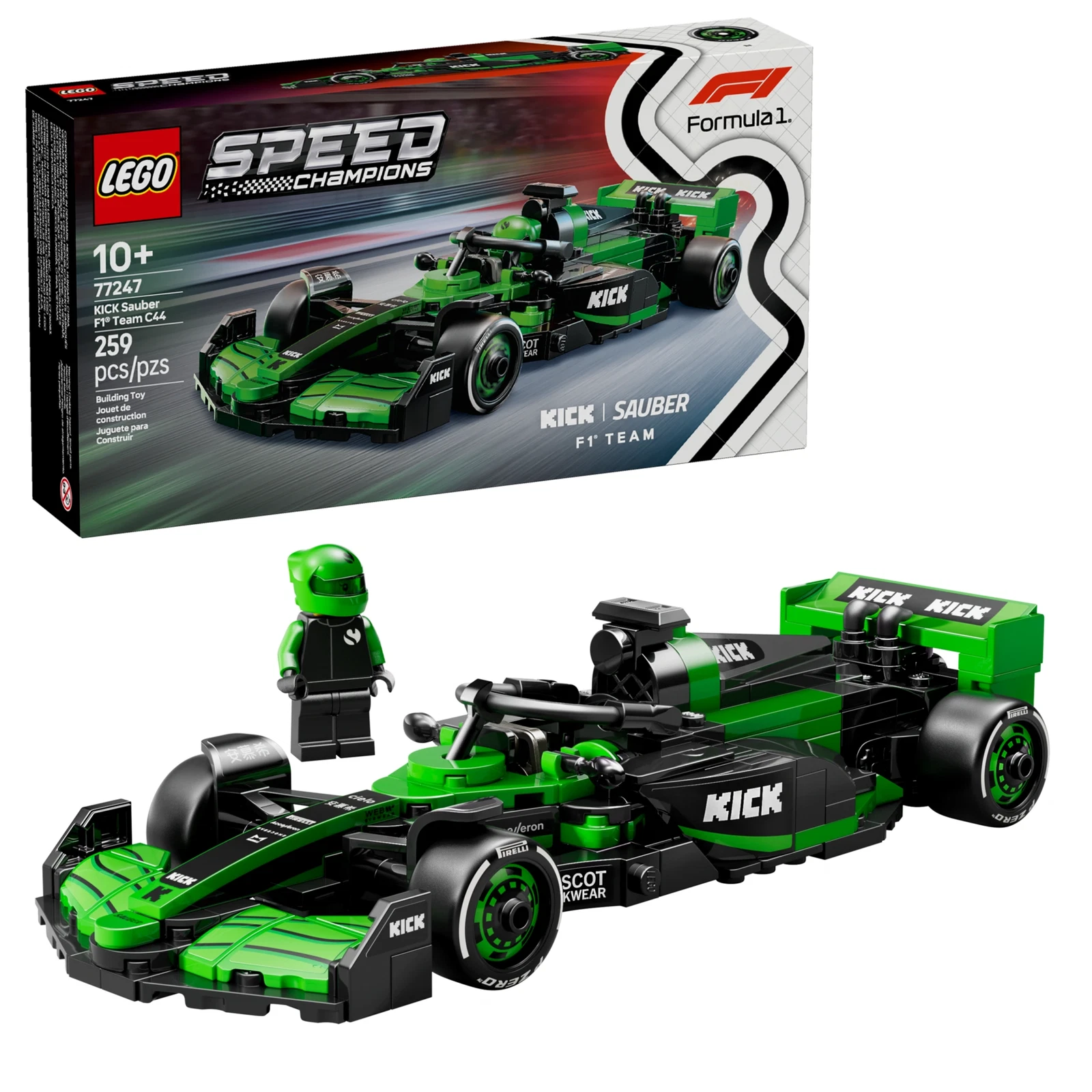 LEGO® Speed Champions KICK Sauber F1 Team C44 Rennauto 77247 (1/3) LEGO® Speed Champions KICK Sauber F1 Team C44 Rennauto 77247 (1/3)